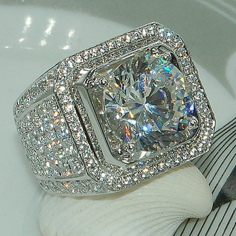 Chrome Hearts Ring - Luxury 925เงินสเตอร์ลิงแหวน Zircon คริสตัลแหวนผู้ชายเครื่องประดับของขวัญ