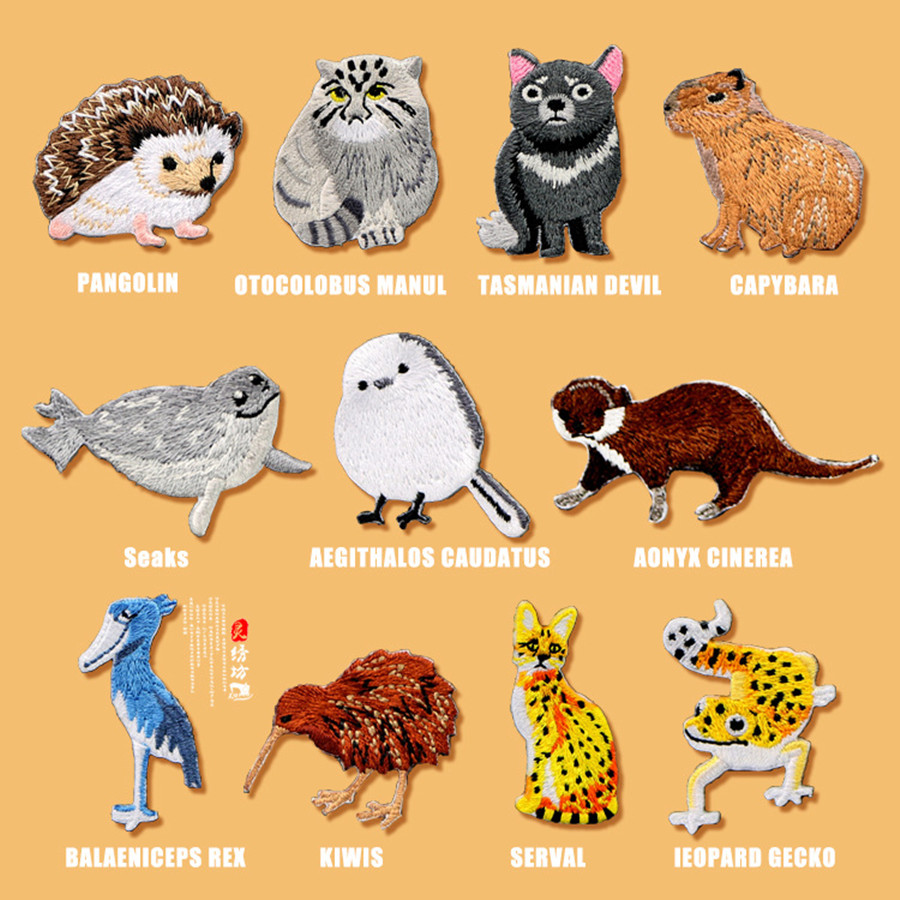 Streetwear Brand Stickers - 1 Pcปักน่ารักหายากสัตว์Hedgehogสติกเกอร์เหล็กบนชุดเสื้อแจ็คเก็ตเสื้อผ้าPatchเสื้อผ้าAppliques DIYอุปกรณ์เสริม