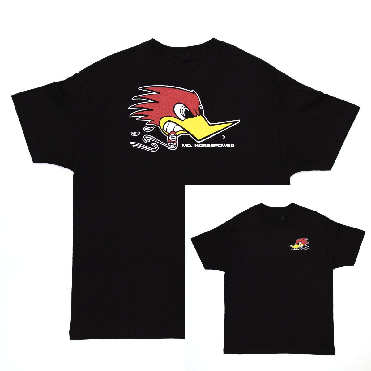 Streetwear Brand With A Logo - โลโก้นกหัวขวานสีแดง รถแข่งคลาสสิก แบรนด์ดัดแปลงรถ ทีเชิ้ต ผ้าฝ้าย เสื้อยืดลายกราฟิก