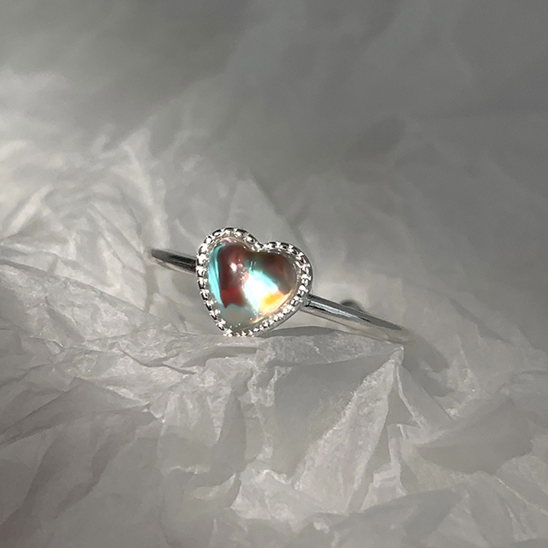 Chrome Hearts Ring - แหวนเงินแท้ 925 ประดับเพชรซิคอนรูปหัวใจ สำหรับผู้หญิง แหวนคู่แบบซ้อนได้ สวยงาม