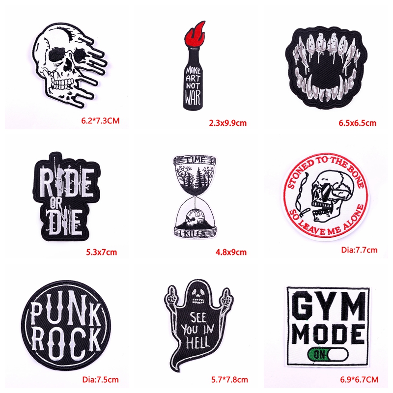 แผ่นผ้าปักสไตล์ร็อค10ชิ้น/ล็อต - Streetwear Brand Stickers บทวิจารณ์และราคา