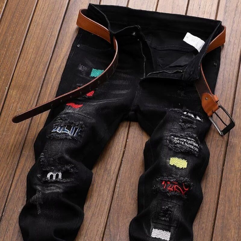 กางเกงยีนส์ขาดสไตล์สตรีทแฟชั่น - Streetwear Brand Jeans บทวิจารณ์และราคา