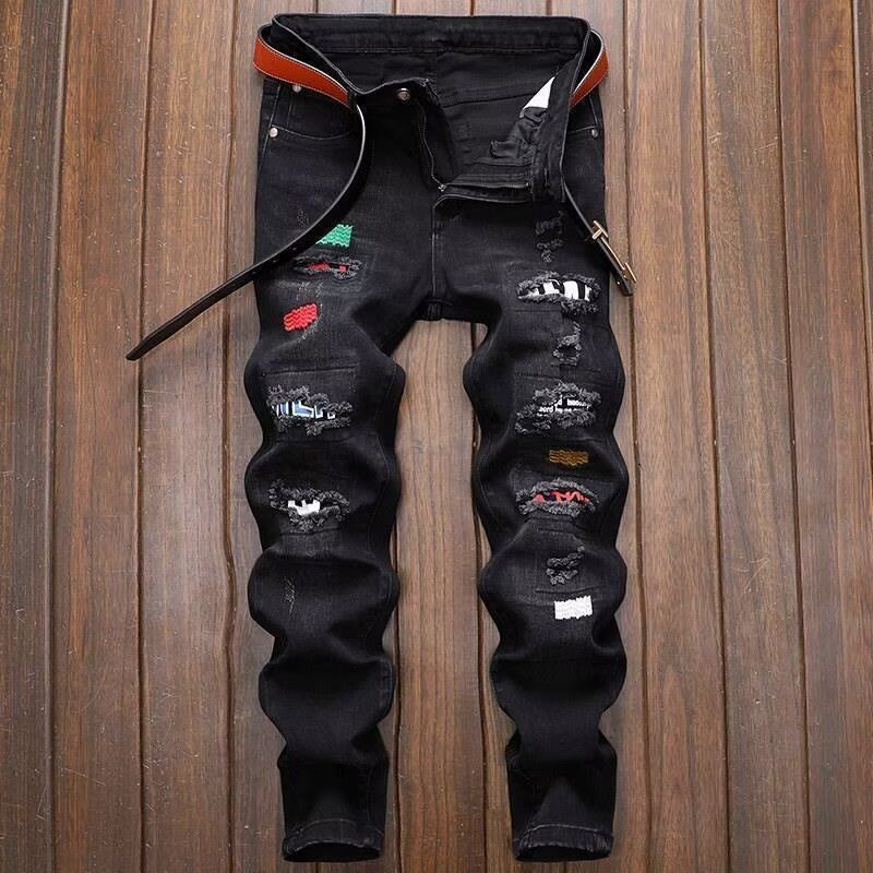 กางเกงยีนส์ขาดสไตล์สตรีทแฟชั่น - Streetwear Brand Jeans บทวิจารณ์และราคา