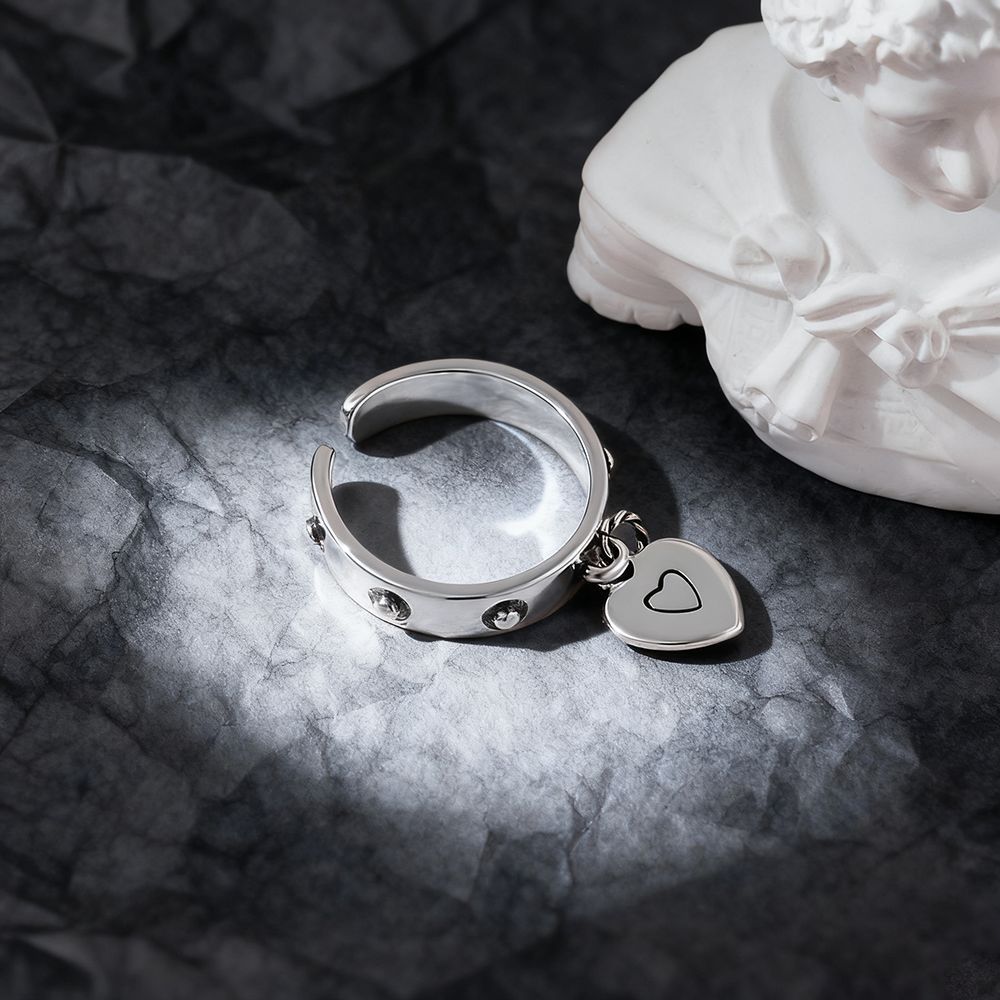 เงินแท้ 925 รูปหัวใจ ​ แหวนปรั - Chrome Hearts Ring บทวิจารณ์และราคา