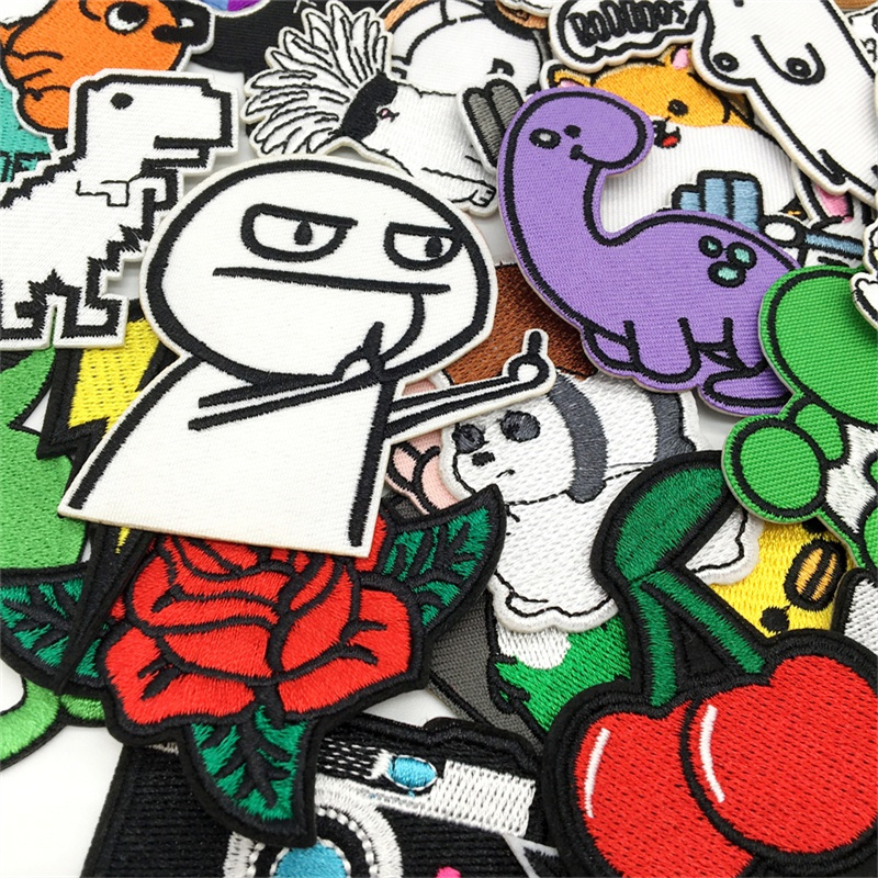 10/15ชิ้นแผ่นผ้าเย็บปักลายการ์ - Streetwear Brand Stickers บทวิจารณ์และราคา