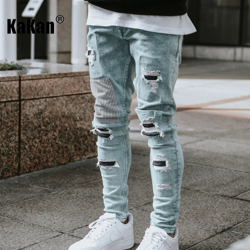 Kakan-y2k ใหม่ผู้ชายสวมใส่ขาเล - Streetwear Brand Jeans บทวิจารณ์และราคา