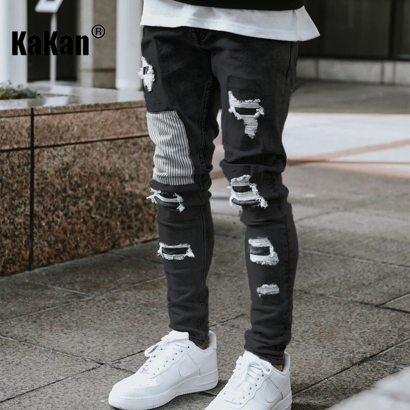 Kakan-y2k ใหม่ผู้ชายสวมใส่ขาเล - Streetwear Brand Jeans บทวิจารณ์และราคา