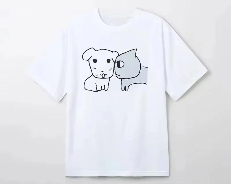 เสื้อยืดลายกราฟิกผ้าฝ้าย แบรนด - Streetwear Brand Cat บทวิจารณ์และราคา