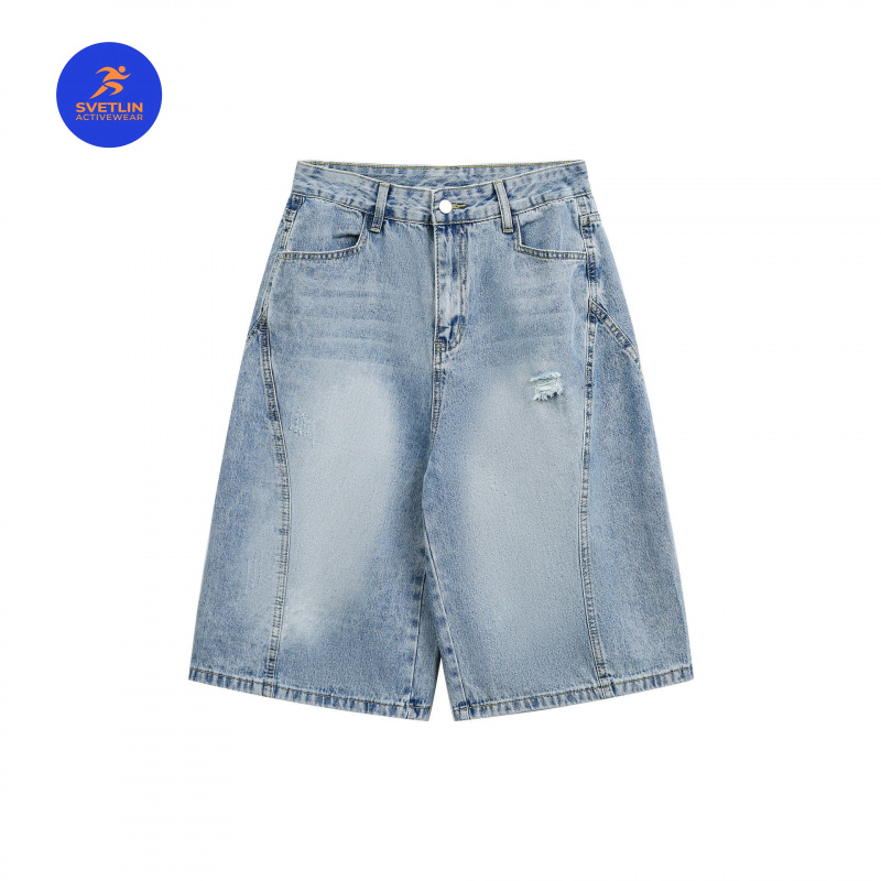 กางเกงยีนส์ขาสั้น MAQVOB คุณภา - Streetwear Brand Jeans บทวิจารณ์และราคา