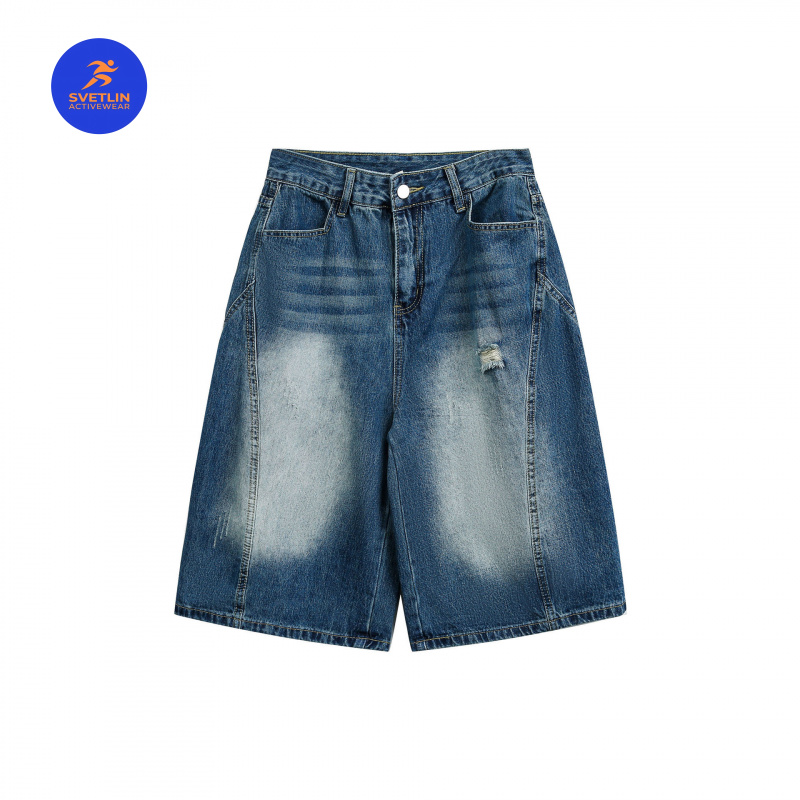 กางเกงยีนส์ขาสั้น MAQVOB คุณภา - Streetwear Brand Jeans บทวิจารณ์และราคา
