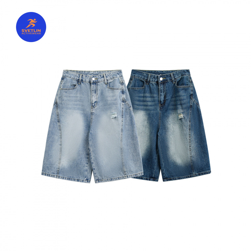 กางเกงยีนส์ขาสั้น MAQVOB คุณภา - Streetwear Brand Jeans บทวิจารณ์และราคา