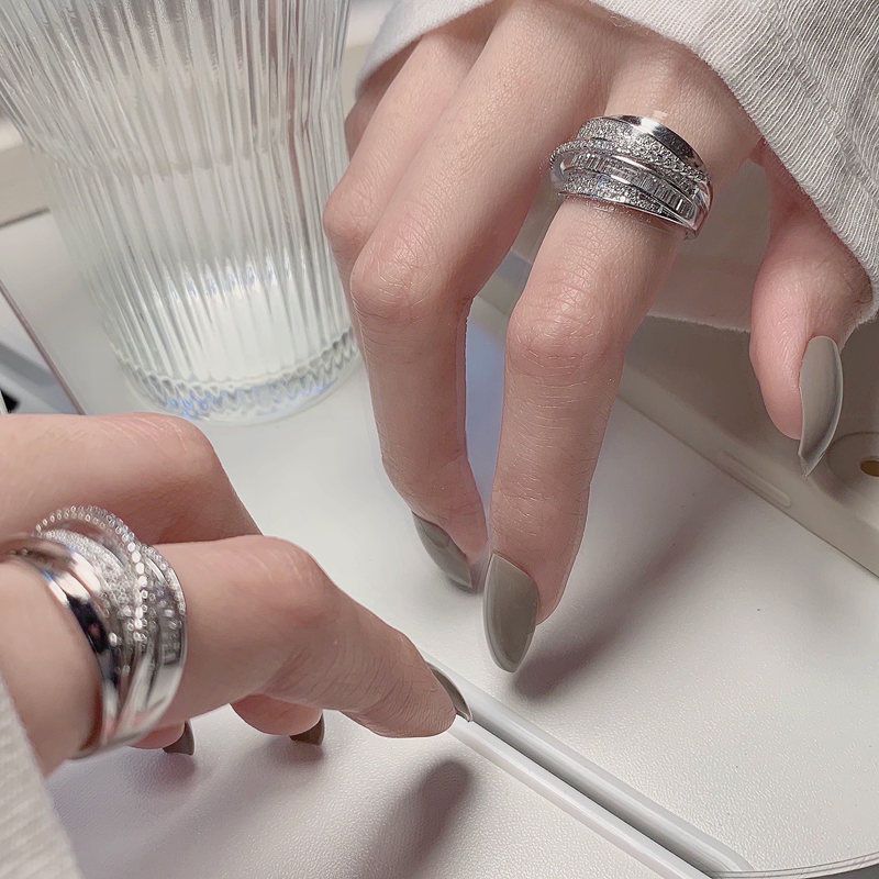 แหวนเงินประดับเพชรเทียมสีเงินแ - Chrome Hearts Ring บทวิจารณ์และราคา