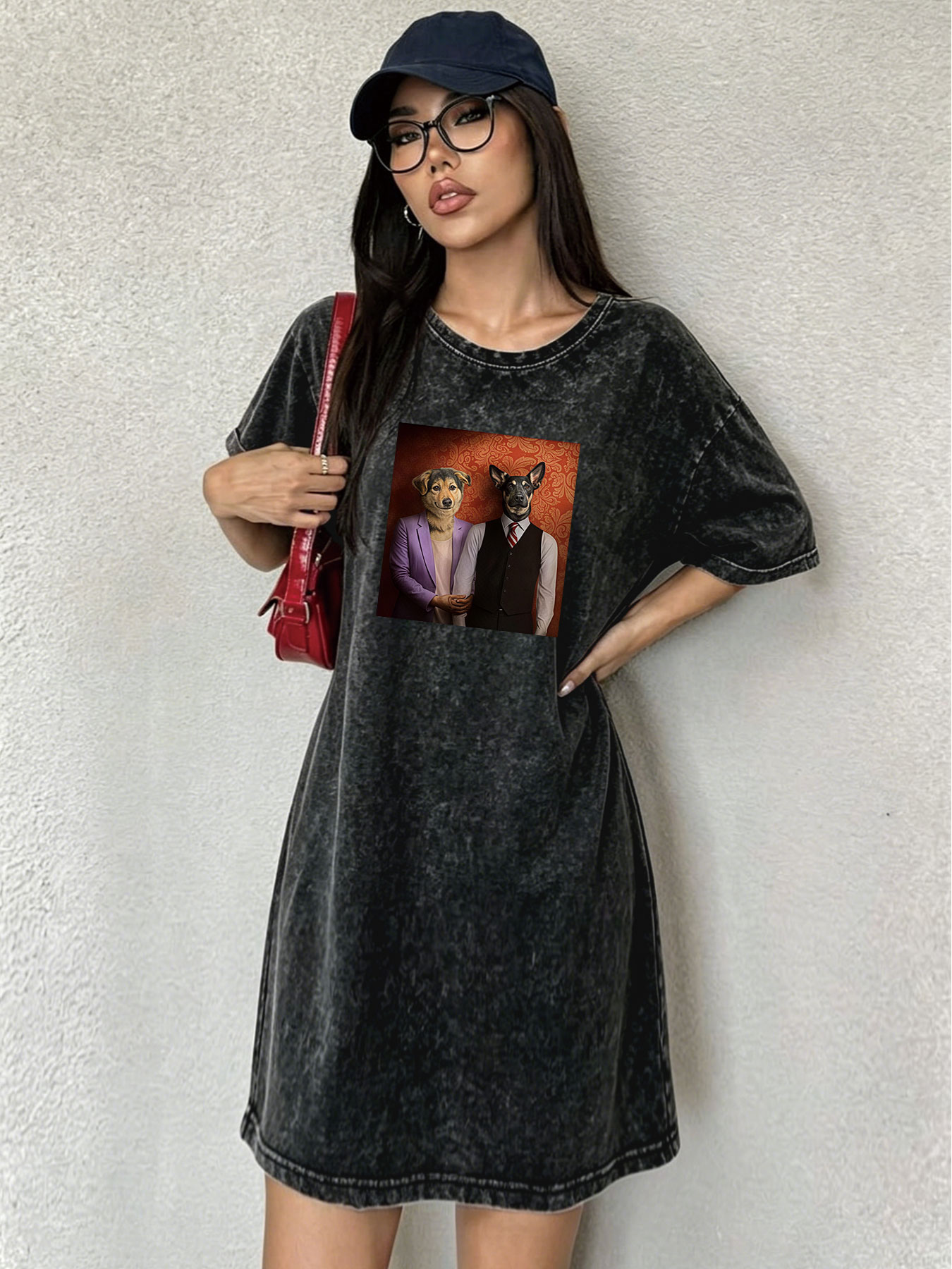 เดรสเสื้อยืดวินเทจลายพิมพ์แมวส - Streetwear Brand Cat บทวิจารณ์และราคา