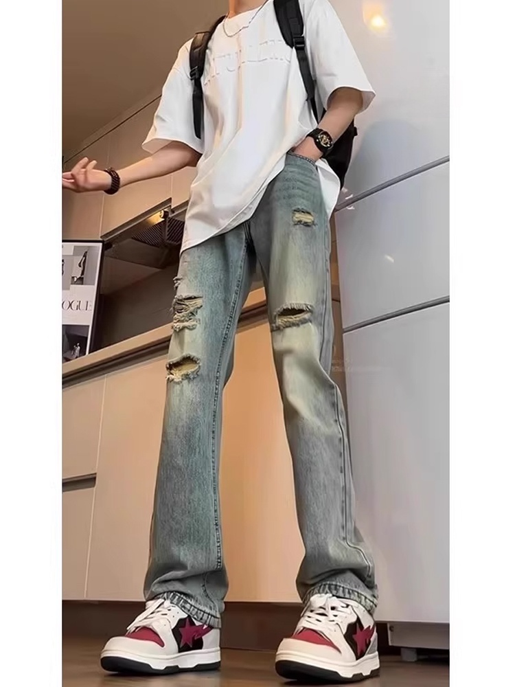 กางเกงยีนส์ผู้ชายสไตล์อเมริกัน - Streetwear Brand Jeans บทวิจารณ์และราคา