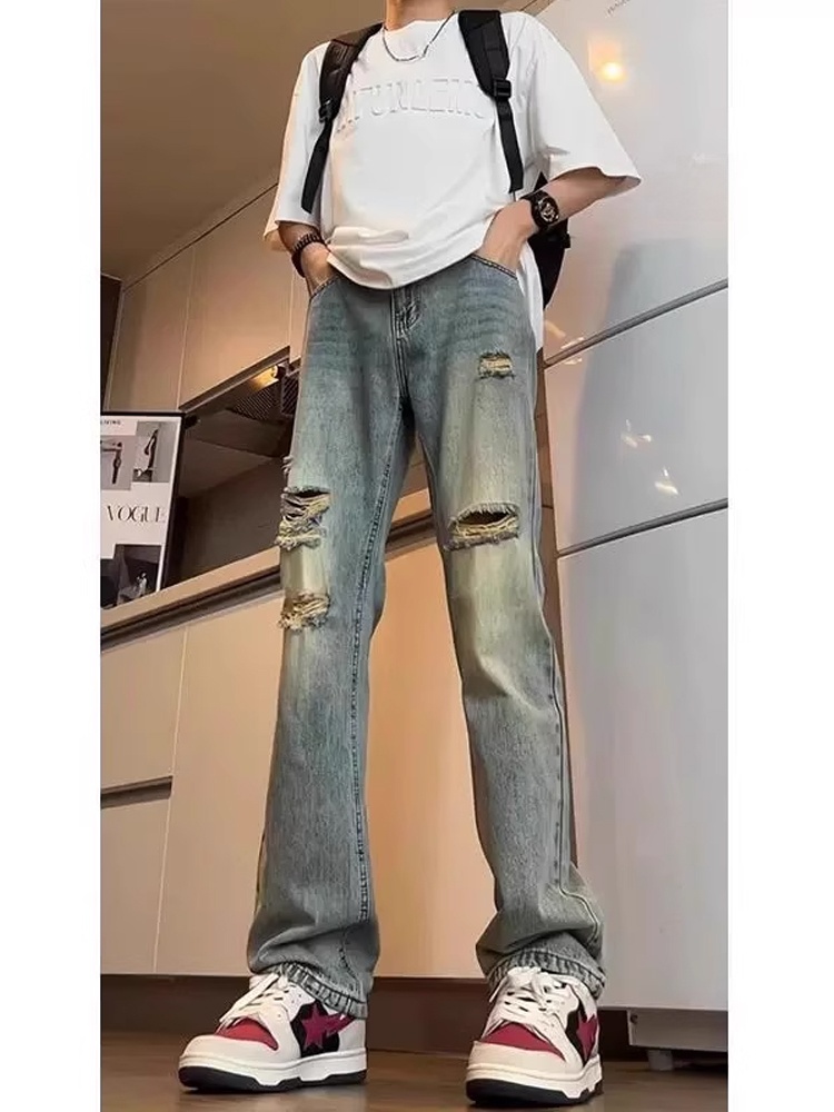 กางเกงยีนส์ผู้ชายสไตล์อเมริกัน - Streetwear Brand Jeans บทวิจารณ์และราคา
