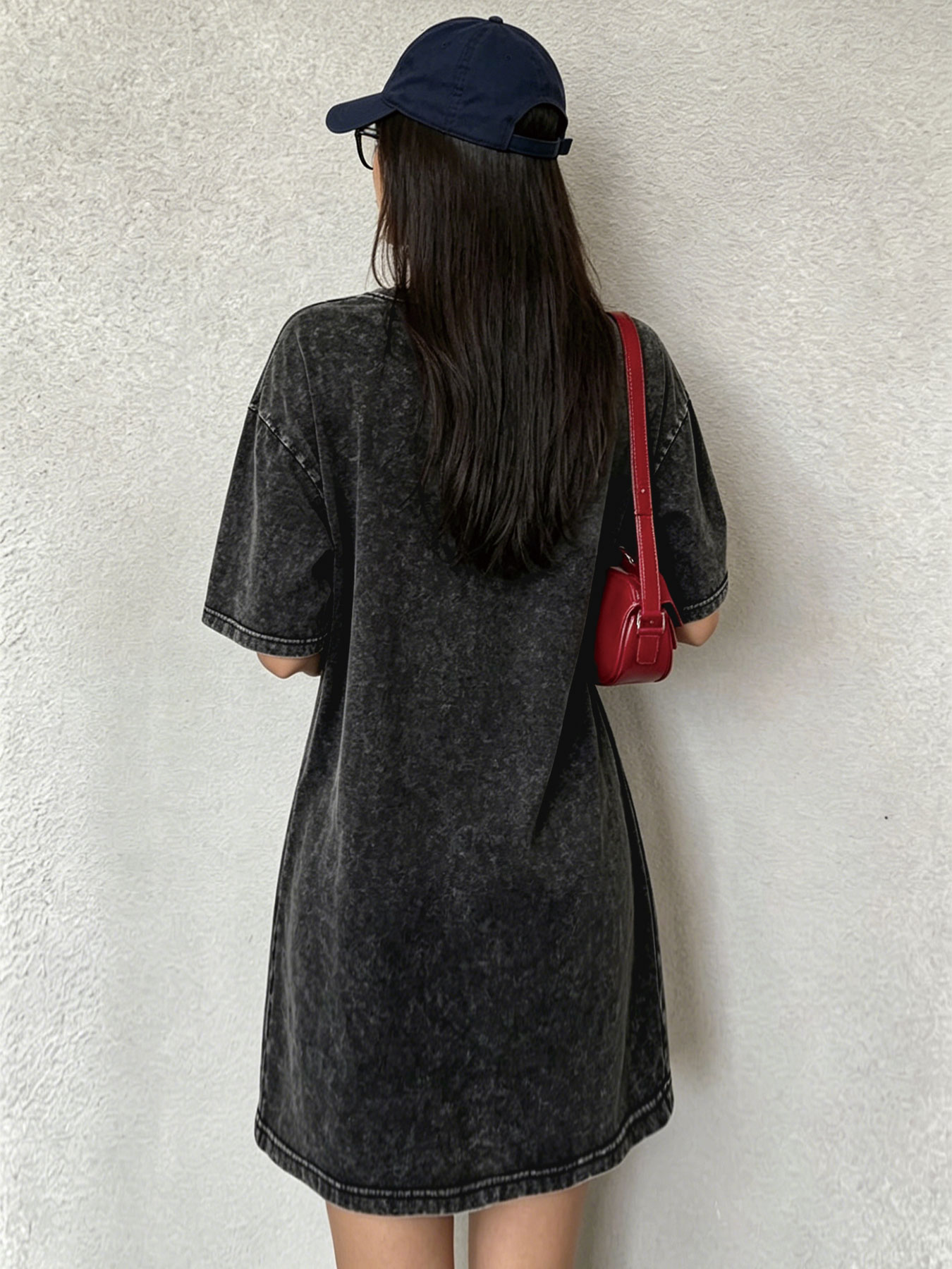 เดรสเสื้อยืดวินเทจลุคซักฟอกสำห - Streetwear Brand Cat บทวิจารณ์และราคา