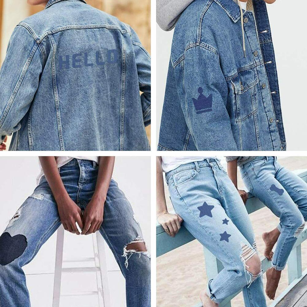 20 ชิ้น Denim ตัดชิ้นเหล็กบนผ้ - Streetwear Brand Stickers บทวิจารณ์และราคา